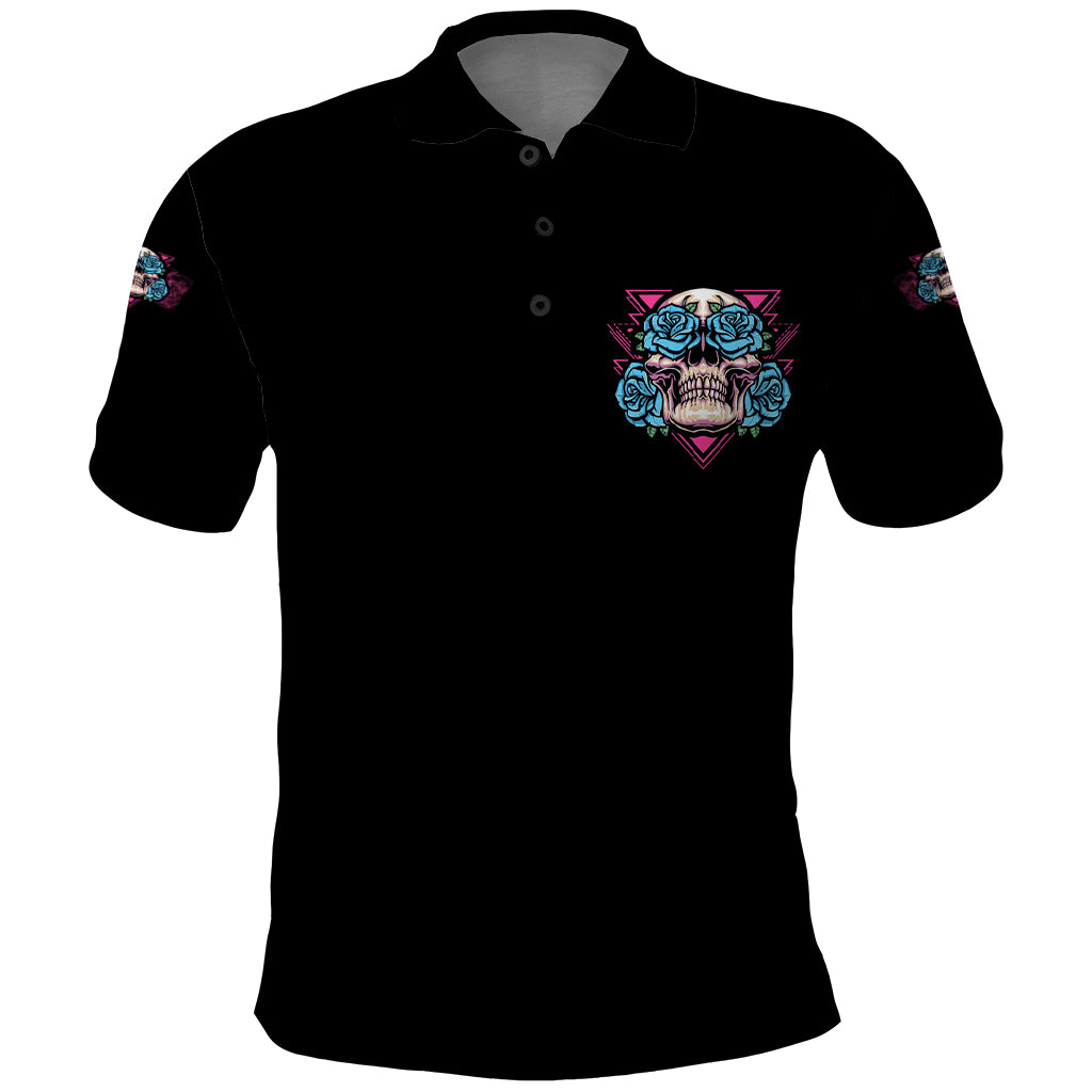 You Couldn't Handle Me Triangle Skull Polo Shirt - Wonder Print Shop