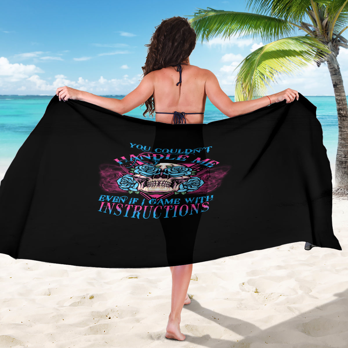 You Couldn't Handle Me Triangle Skull Sarong - Wonder Print Shop