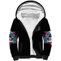 You Couldn't Handle Me Triangle Skull Sherpa Hoodie - Wonder Print Shop