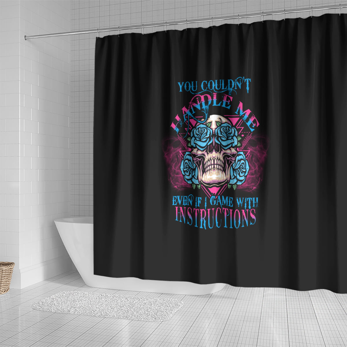 you-couldnt-handle-me-triangle-skull-shower-curtain