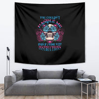 You Couldn't Handle Me Triangle Skull Tapestry - Wonder Print Shop