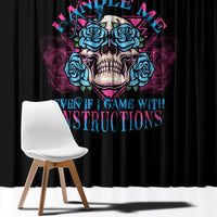 You Couldn't Handle Me Triangle Skull Window Curtain - Wonder Print Shop