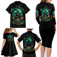 Hocus Pocus Halloween Family Matching Long Sleeve Bodycon Dress and Hawaiian Shirt - Wonder Print Shop