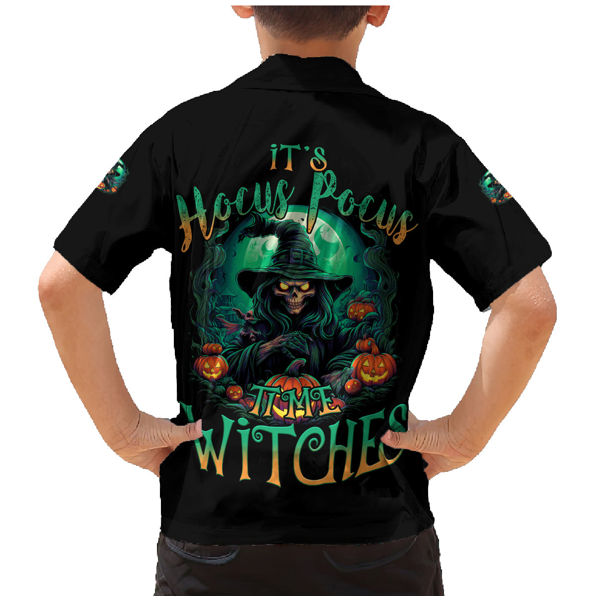 Hocus Pocus Halloween Family Matching Mermaid Dress and Hawaiian Shirt - Wonder Print Shop