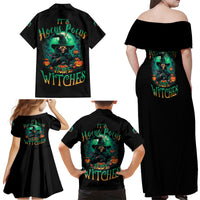 Hocus Pocus Halloween Family Matching Off Shoulder Maxi Dress and Hawaiian Shirt - Wonder Print Shop