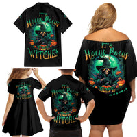 Hocus Pocus Halloween Family Matching Off Shoulder Short Dress and Hawaiian Shirt - Wonder Print Shop