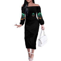 Hocus Pocus Halloween Off The Shoulder Long Sleeve Dress - Wonder Print Shop