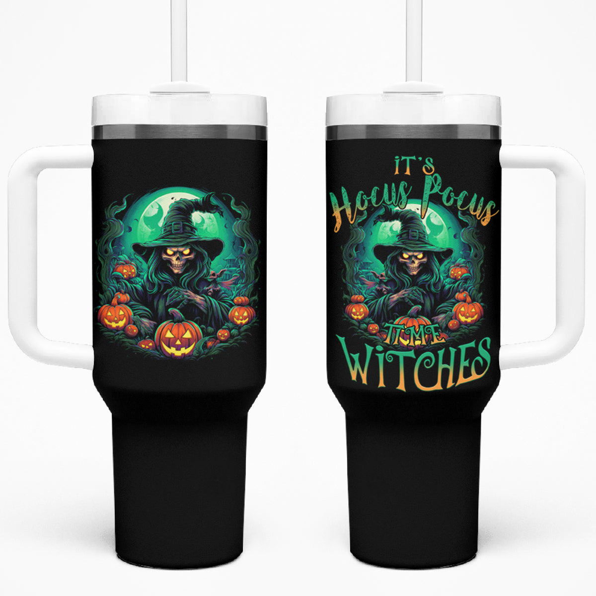 Hocus Pocus Halloween Tumbler With Handle - Wonder Print Shop