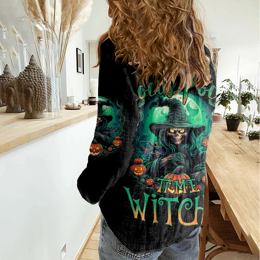 Hocus Pocus Halloween Women Casual Shirt - Wonder Print Shop