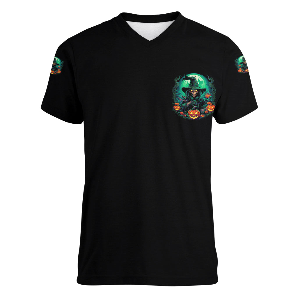 Hocus Pocus Halloween Women V Neck T Shirt - Wonder Print Shop