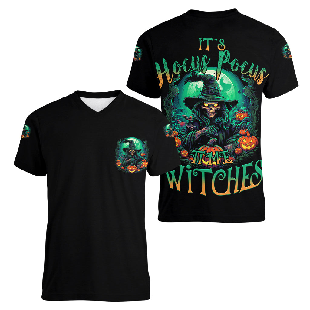 Hocus Pocus Halloween Women V Neck T Shirt - Wonder Print Shop
