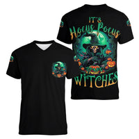 Hocus Pocus Halloween Women V Neck T Shirt - Wonder Print Shop