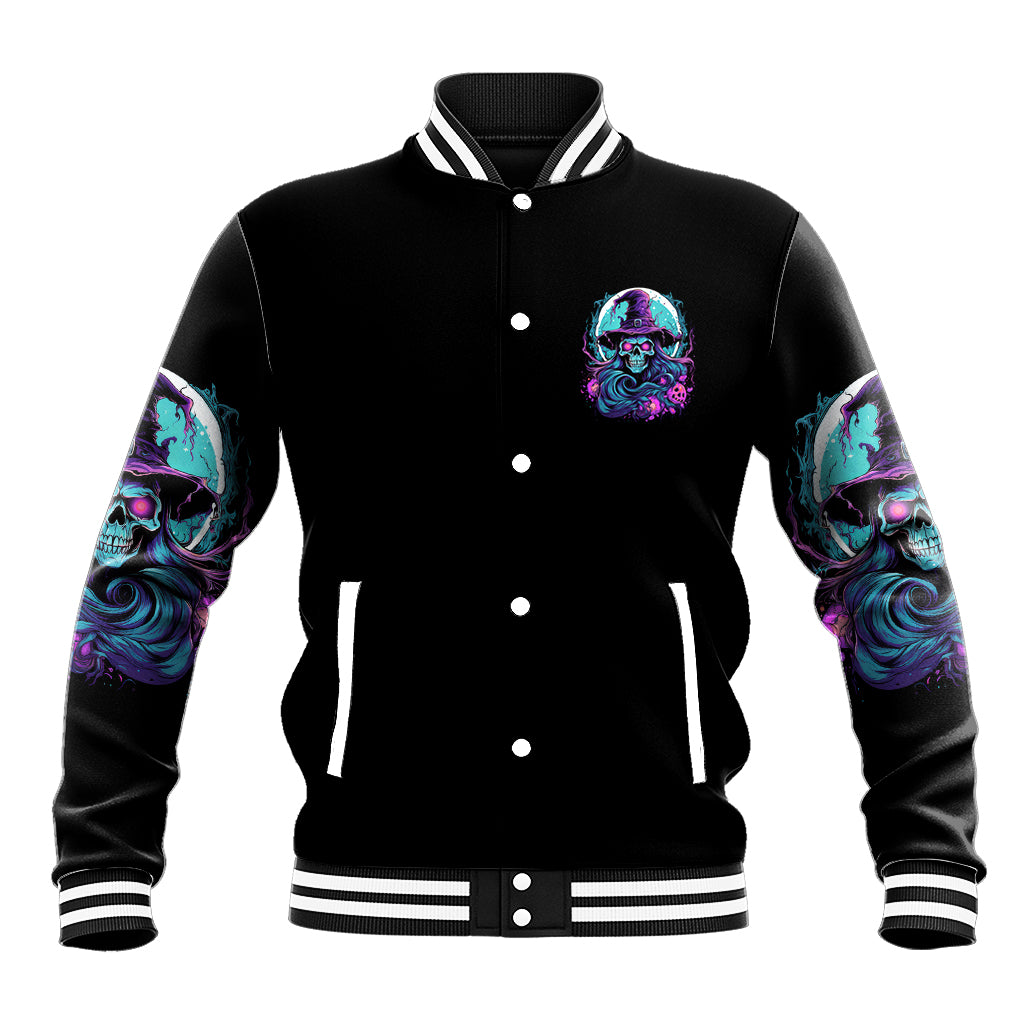 Hello Darkness My Old Friend Witch Halloween Baseball Jacket - Wonder Print Shop