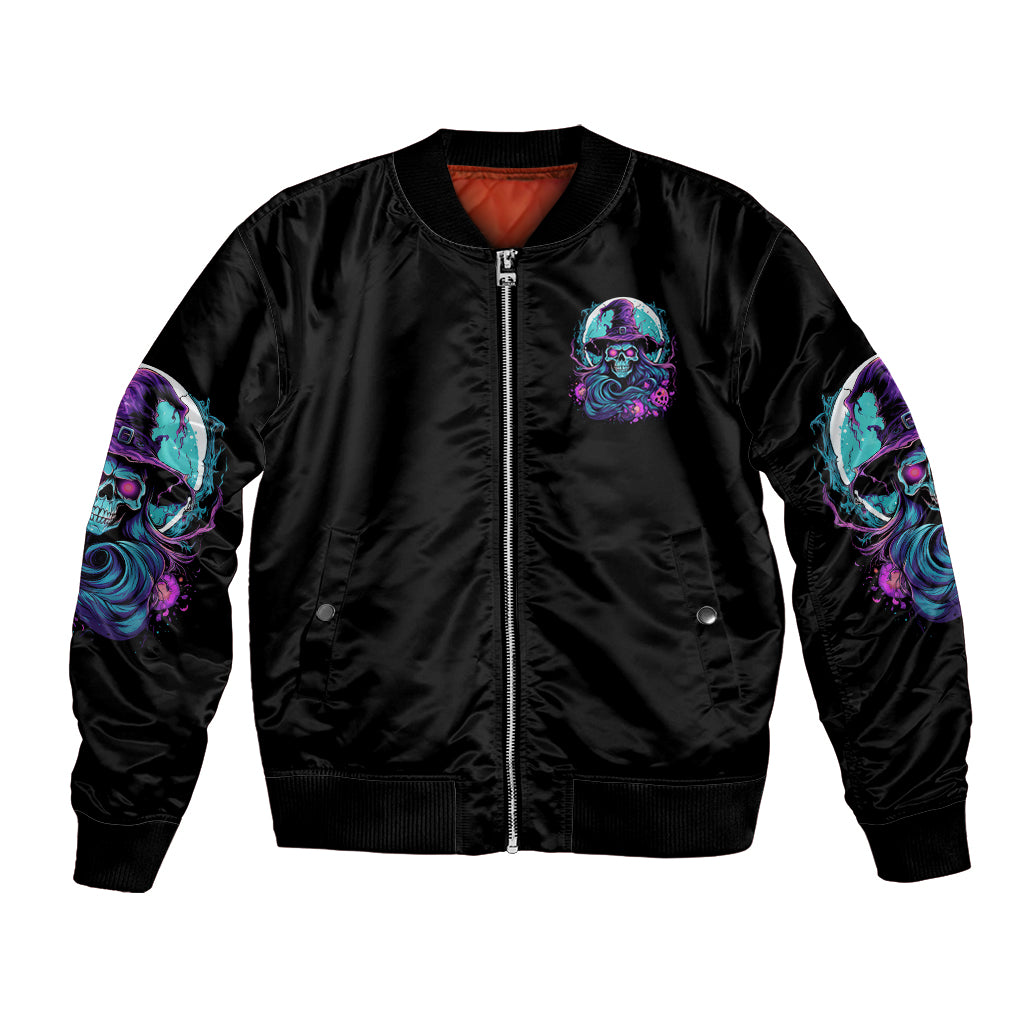 Hello Darkness My Old Friend Witch Halloween Bomber Jacket - Wonder Print Shop