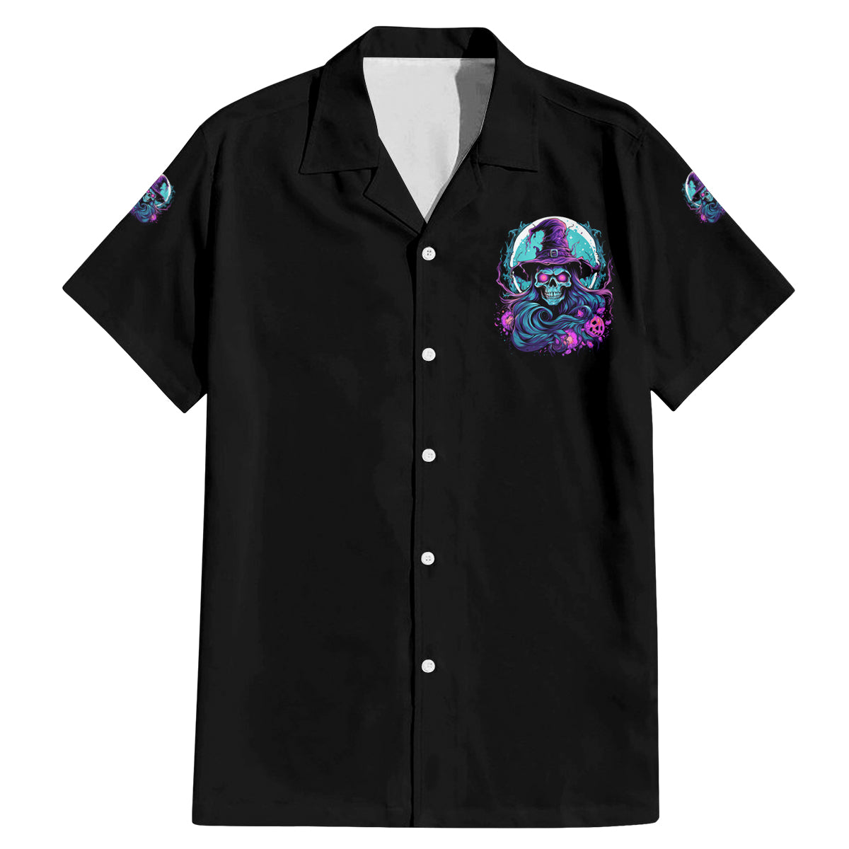 Hello Darkness My Old Friend Witch Halloween Family Matching Mermaid Dress and Hawaiian Shirt - Wonder Print Shop