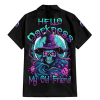 Hello Darkness My Old Friend Witch Halloween Family Matching Mermaid Dress and Hawaiian Shirt - Wonder Print Shop