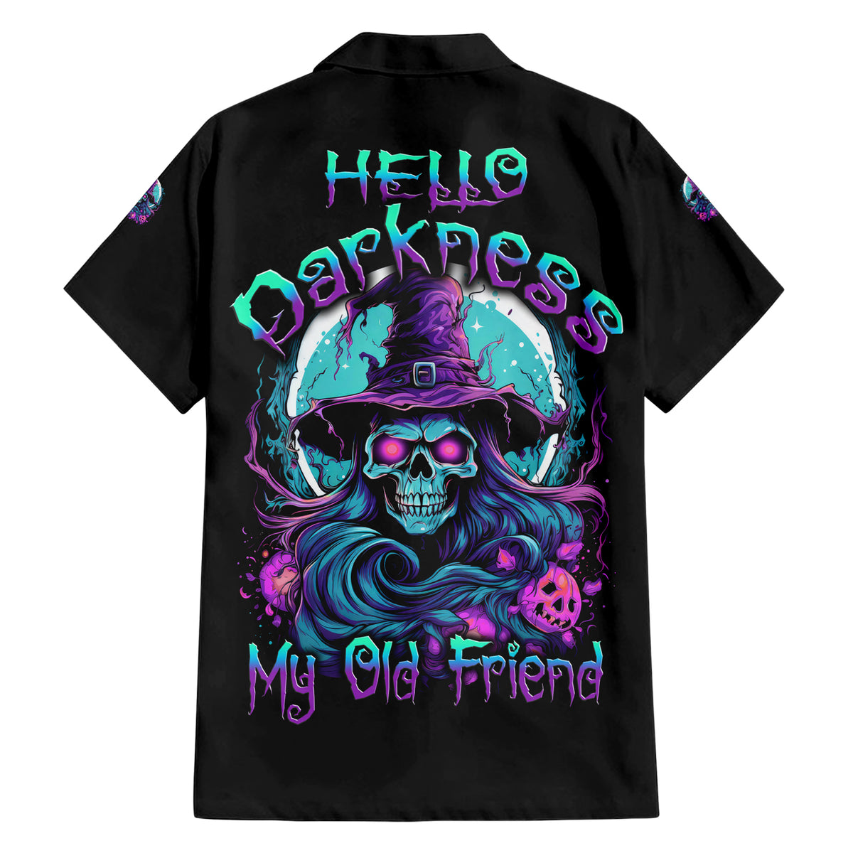 Hello Darkness My Old Friend Witch Halloween Hawaiian Shirt - Wonder Print Shop