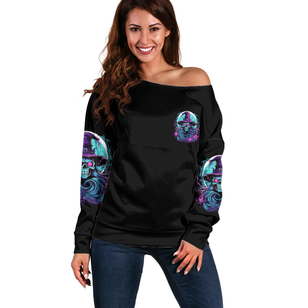 Hello Darkness My Old Friend Witch Halloween Off Shoulder Sweater - Wonder Print Shop