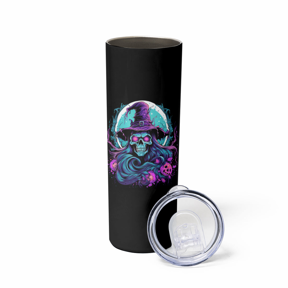 Hello Darkness My Old Friend Witch Halloween Skinny Tumbler - Wonder Print Shop