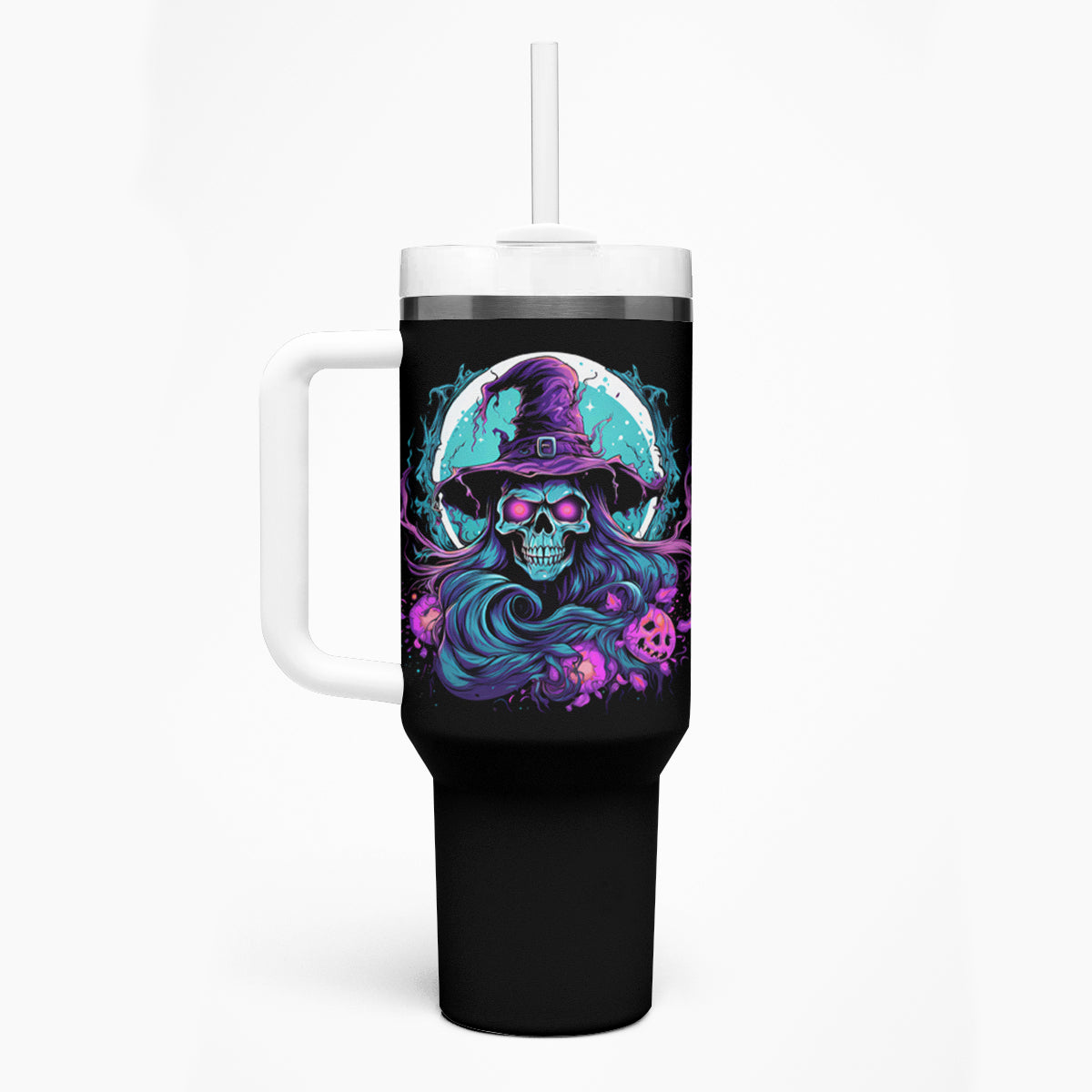 Hello Darkness My Old Friend Witch Halloween Tumbler With Handle - Wonder Print Shop
