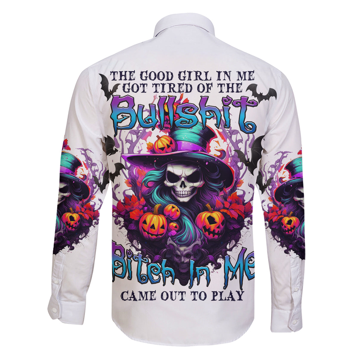 The Good Girl In Me Halloween Witch Family Matching Off Shoulder Maxi Dress and Hawaiian Shirt - Wonder Print Shop