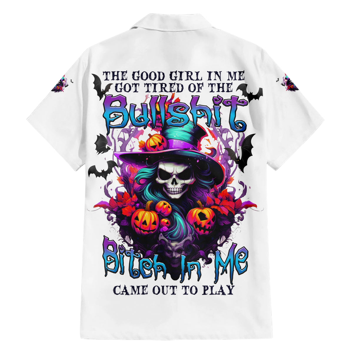 The Good Girl In Me Halloween Witch Family Matching Short Sleeve Bodycon Dress and Hawaiian Shirt - Wonder Print Shop