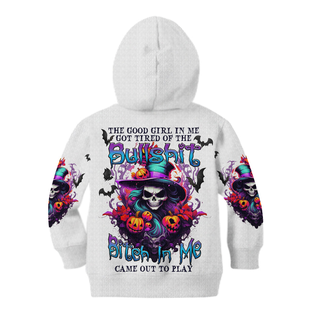 The Good Girl In Me Halloween Witch Kid Hoodie - Wonder Print Shop