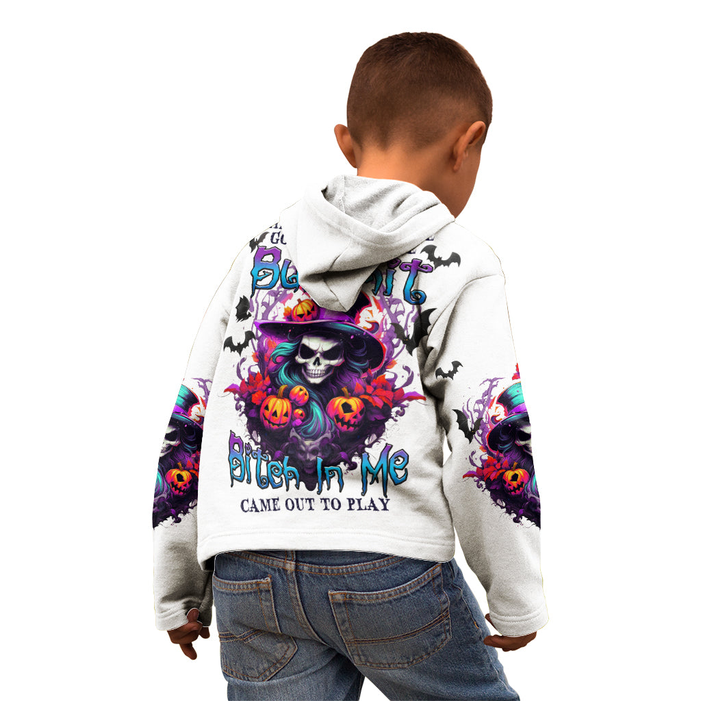 The Good Girl In Me Halloween Witch Kid Hoodie - Wonder Print Shop