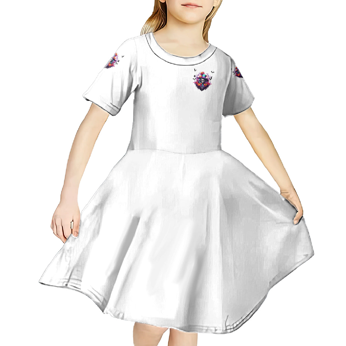 The Good Girl In Me Halloween Witch Kid Short Sleeve Dress - Wonder Print Shop
