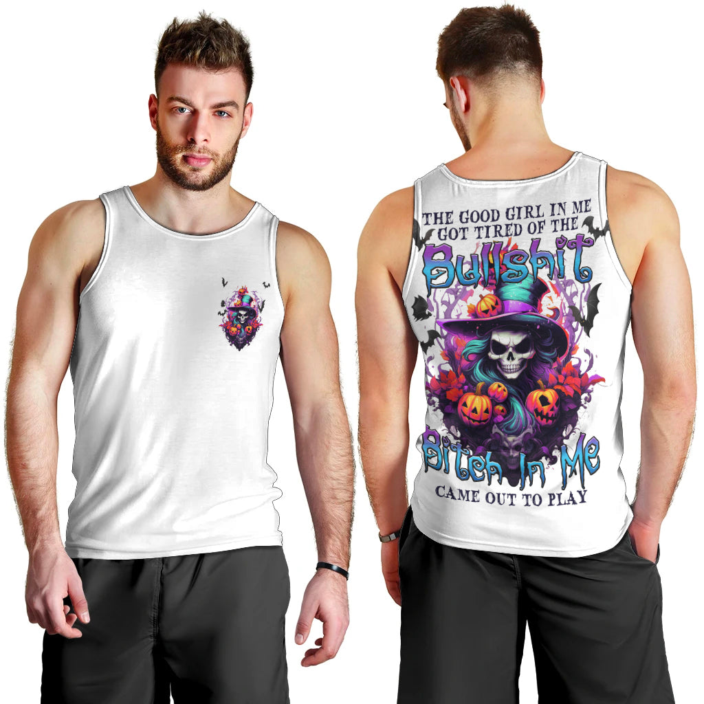 The Good Girl In Me Halloween Witch Men Tank Top - Wonder Print Shop