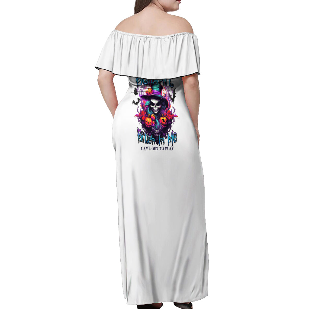 The Good Girl In Me Halloween Witch Off Shoulder Maxi Dress - Wonder Print Shop