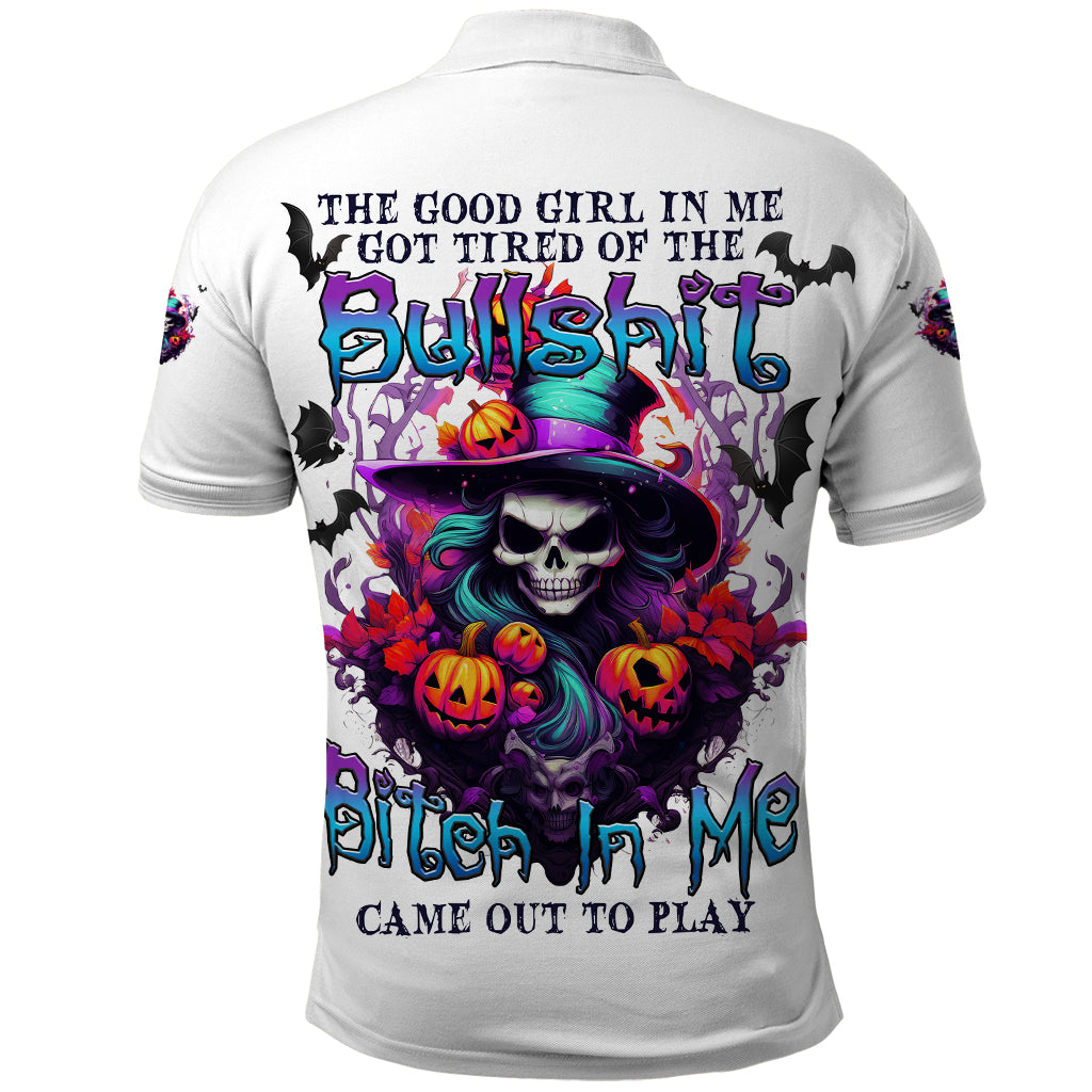 The Good Girl In Me Halloween Witch Polo Shirt - Wonder Print Shop