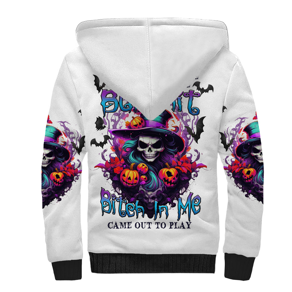 The Good Girl In Me Halloween Witch Sherpa Hoodie - Wonder Print Shop
