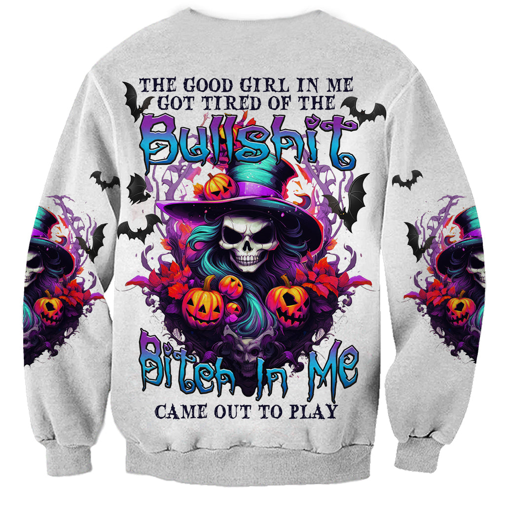 The Good Girl In Me Halloween Witch Sweatshirt - Wonder Print Shop