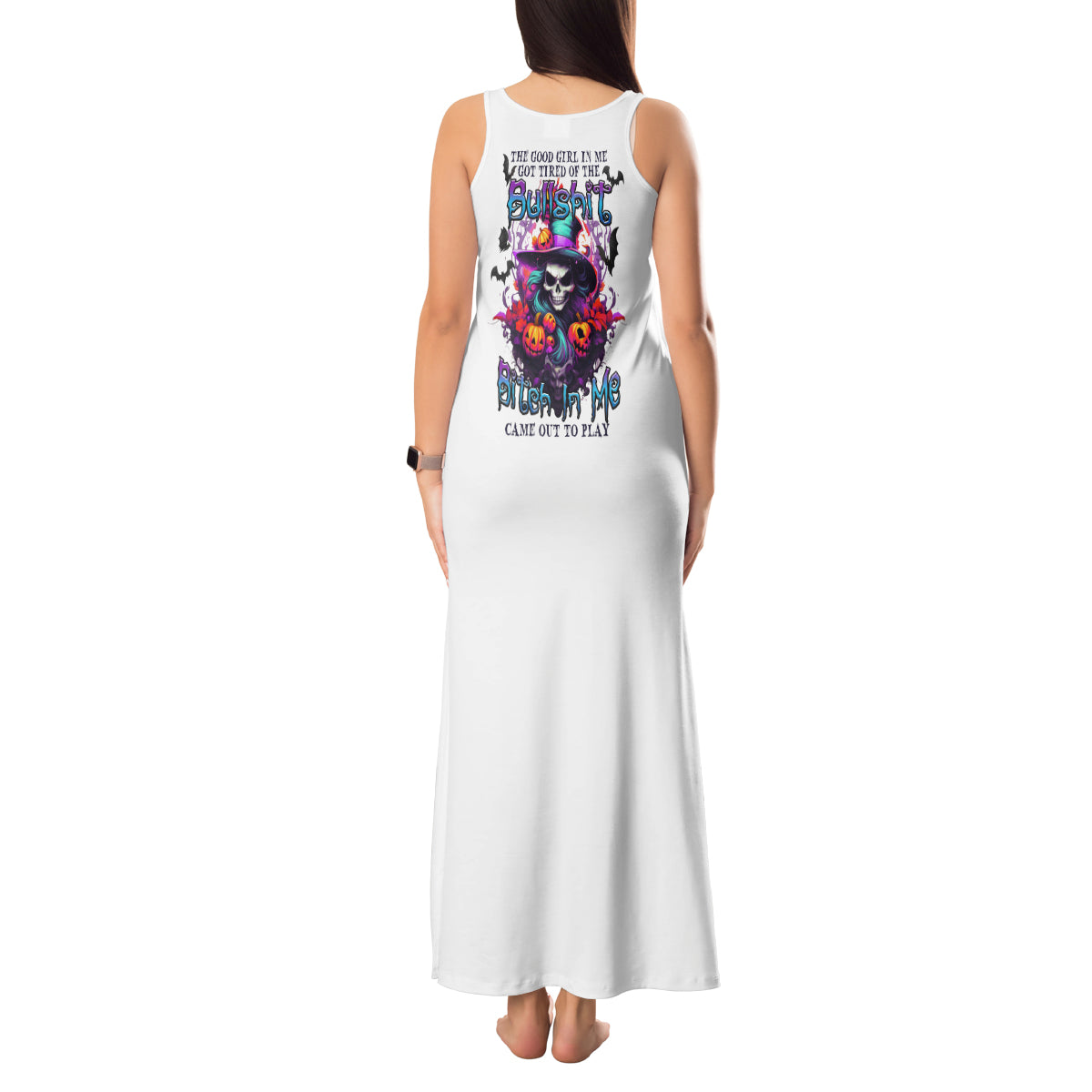 The Good Girl In Me Halloween Witch Tank Maxi Dress - Wonder Print Shop