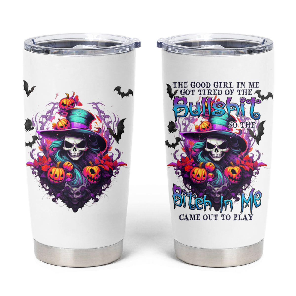 The Good Girl In Me Halloween Witch Tumbler Cup - Wonder Print Shop