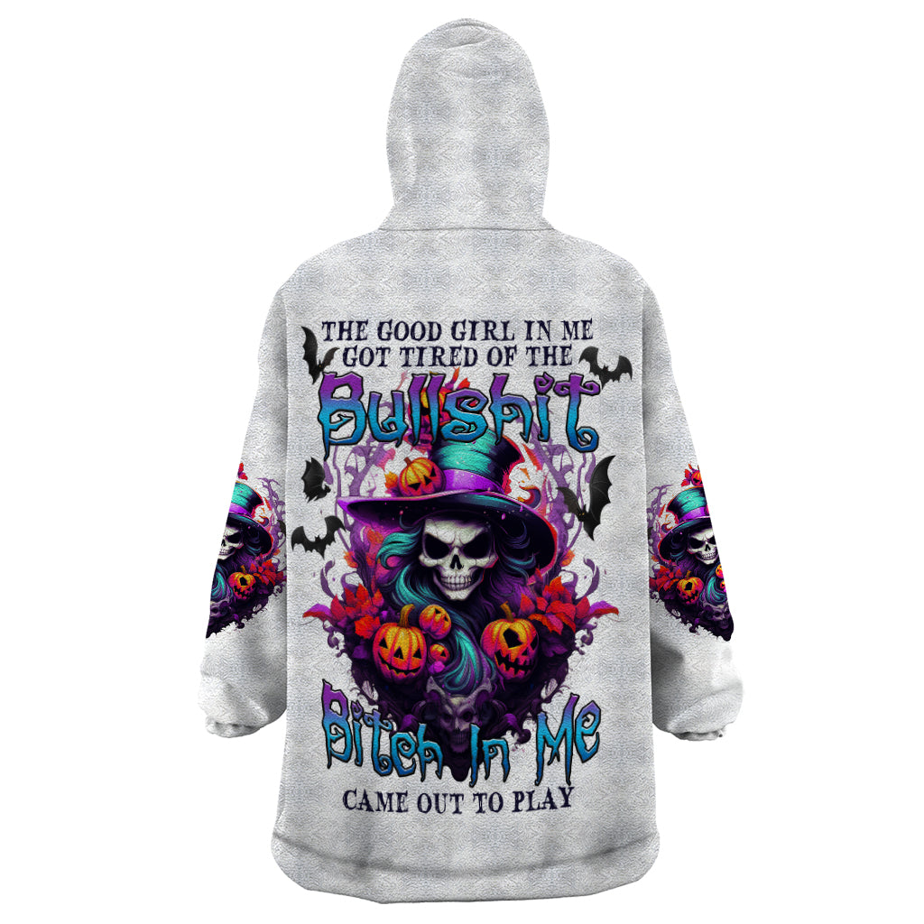 The Good Girl In Me Halloween Witch Wearable Blanket Hoodie - Wonder Print Shop