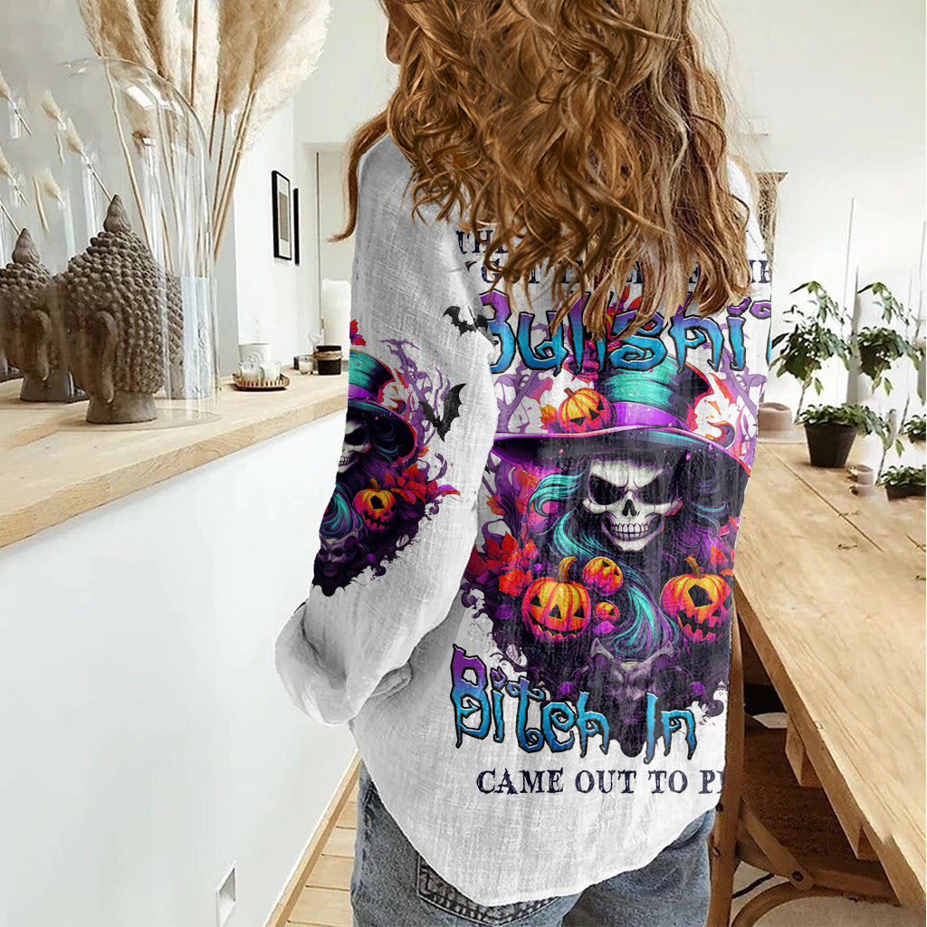 The Good Girl In Me Halloween Witch Women Casual Shirt - Wonder Print Shop