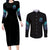 Buckle Up Buttercup Skull Witch Halloween Couples Matching Long Sleeve Bodycon Dress and Long Sleeve Button Shirt - Wonder Print Shop