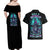 Buckle Up Buttercup Skull Witch Halloween Couples Matching Off Shoulder Maxi Dress and Hawaiian Shirt - Wonder Print Shop
