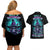 Buckle Up Buttercup Skull Witch Halloween Couples Matching Off Shoulder Short Dress and Hawaiian Shirt - Wonder Print Shop