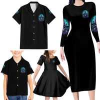 Buckle Up Buttercup Skull Witch Halloween Family Matching Long Sleeve Bodycon Dress and Hawaiian Shirt - Wonder Print Shop