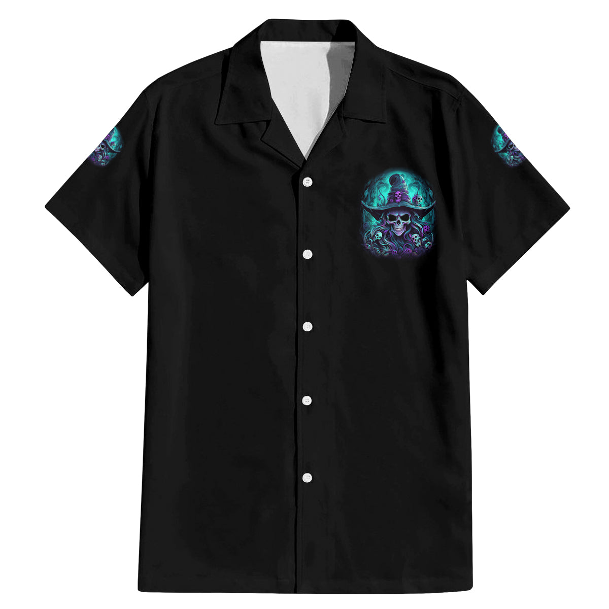 Buckle Up Buttercup Skull Witch Halloween Family Matching Mermaid Dress and Hawaiian Shirt - Wonder Print Shop