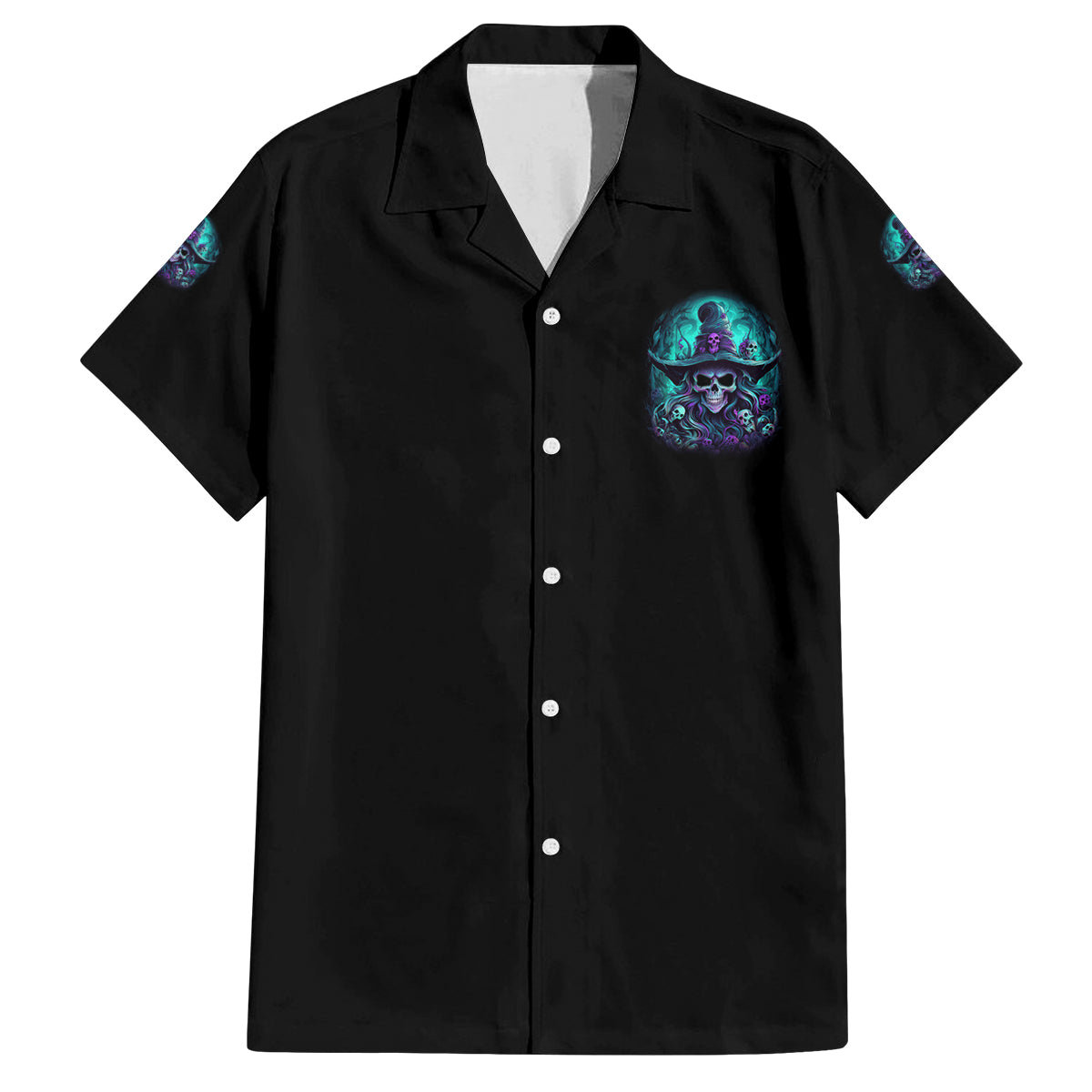 Buckle Up Buttercup Skull Witch Halloween Family Matching Off Shoulder Short Dress and Hawaiian Shirt - Wonder Print Shop