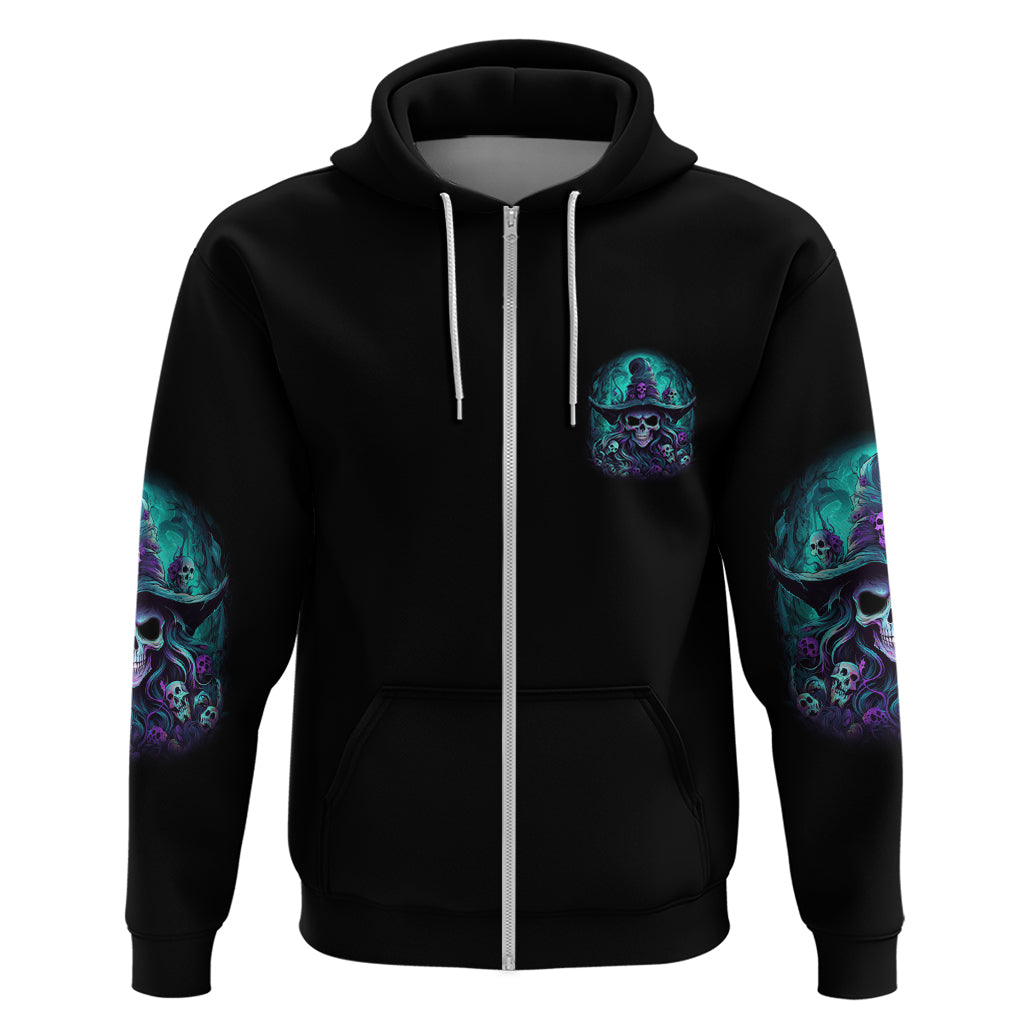 Buckle Up Buttercup Skull Witch Halloween Hoodie - Wonder Print Shop