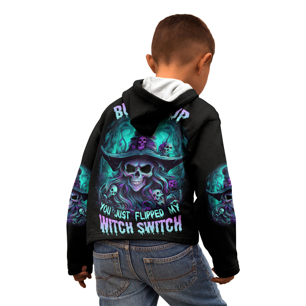Buckle Up Buttercup Skull Witch Halloween Kid Hoodie - Wonder Print Shop
