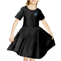 Buckle Up Buttercup Skull Witch Halloween Kid Short Sleeve Dress - Wonder Print Shop