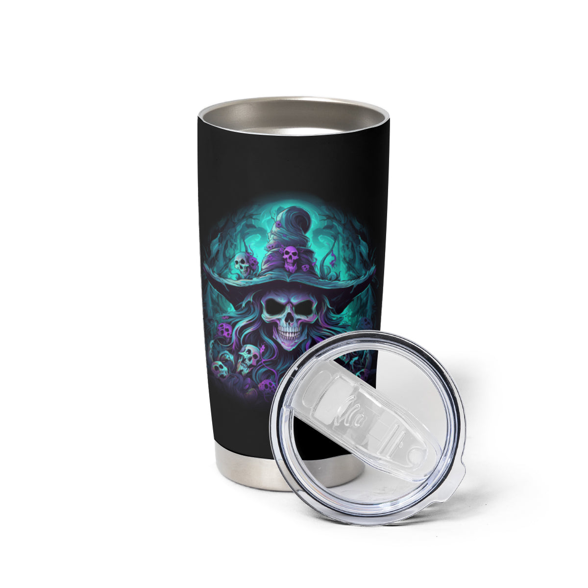 Buckle Up Buttercup Skull Witch Halloween Tumbler Cup - Wonder Print Shop