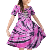 Fcks Cancer Skull Tie Dye Family Matching Mermaid Dress and Hawaiian Shirt - Wonder Print Shop
