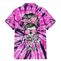 Fcks Cancer Skull Tie Dye Family Matching Mermaid Dress and Hawaiian Shirt - Wonder Print Shop